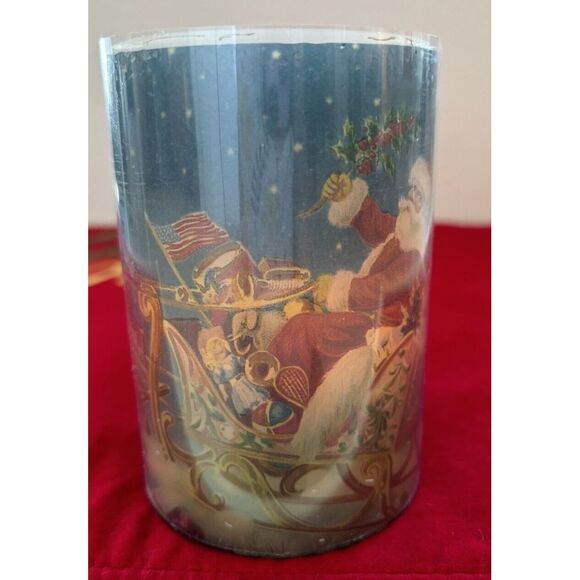 Everlasting Musical Flameless Candle Santa Reindeer‎ 4" NIB - Picture 1 of 6